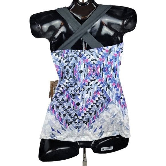 **NWT** PRANA PHOEBE INDIGO PRINT FIREFLY  TOP LONG TANK - Picture 4 of 6